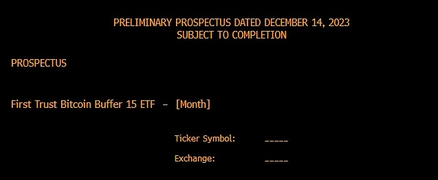 第一个信托比特币缓冲ETF申请已提交