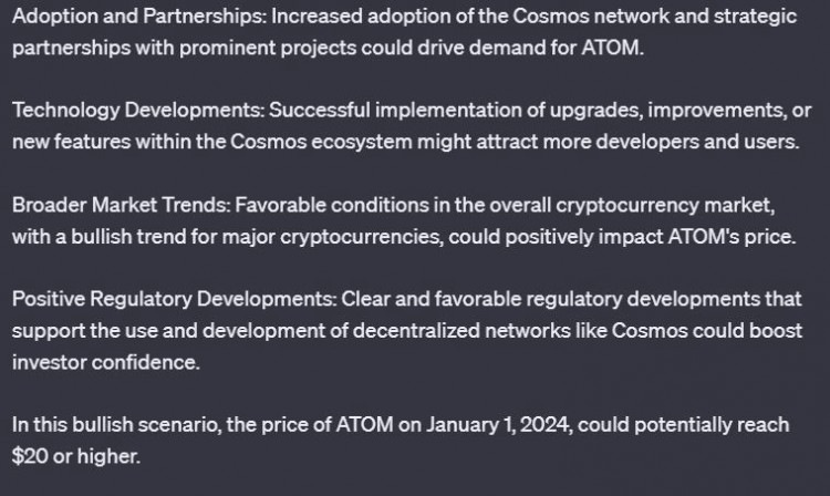 CHATGPT预测2024年初COSMOSATOM价格