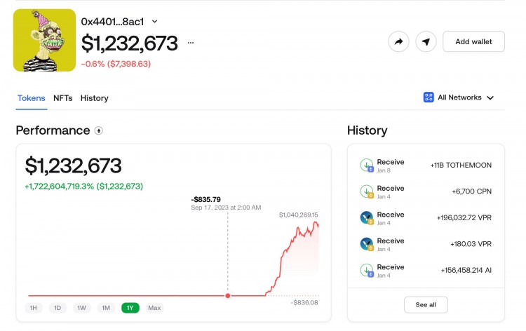 在短短78天内这个加密<a title='注册数字钱包' href='https://okk.meibanla.com/btc/okex.php' target='_blank' class='f_b'>钱包</a>从836美元涨到1235369美元