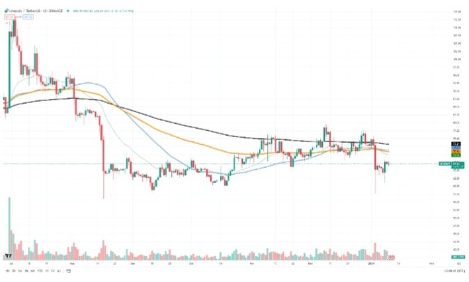 自 1 月 1 日以来，莱特币 (LTC) 交易量已突破 630 万笔