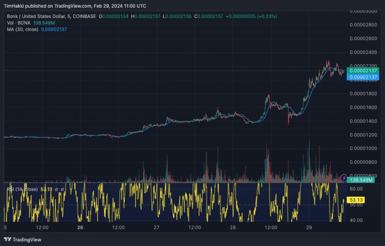Bonk 价格预测：24 小时内上涨 50% - 1 美元 BONK 即将上涨？