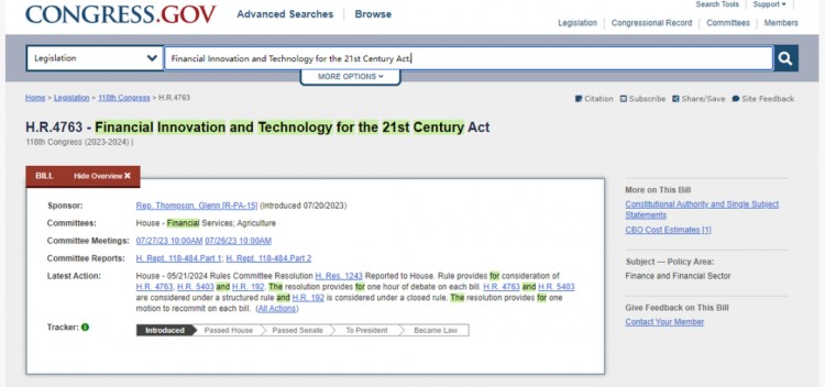 [热币挖掘机]FIT 21法案顺利通过，对加密行业有何启示？